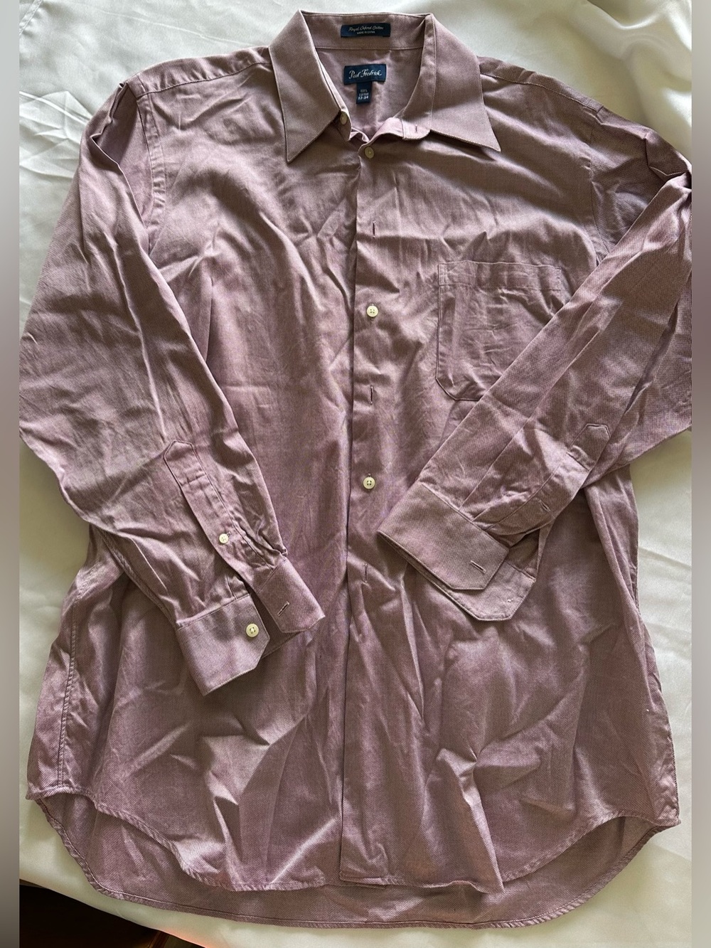 Paul Fredrick Men's Long-Sleeve Dress Shirt - Mauve